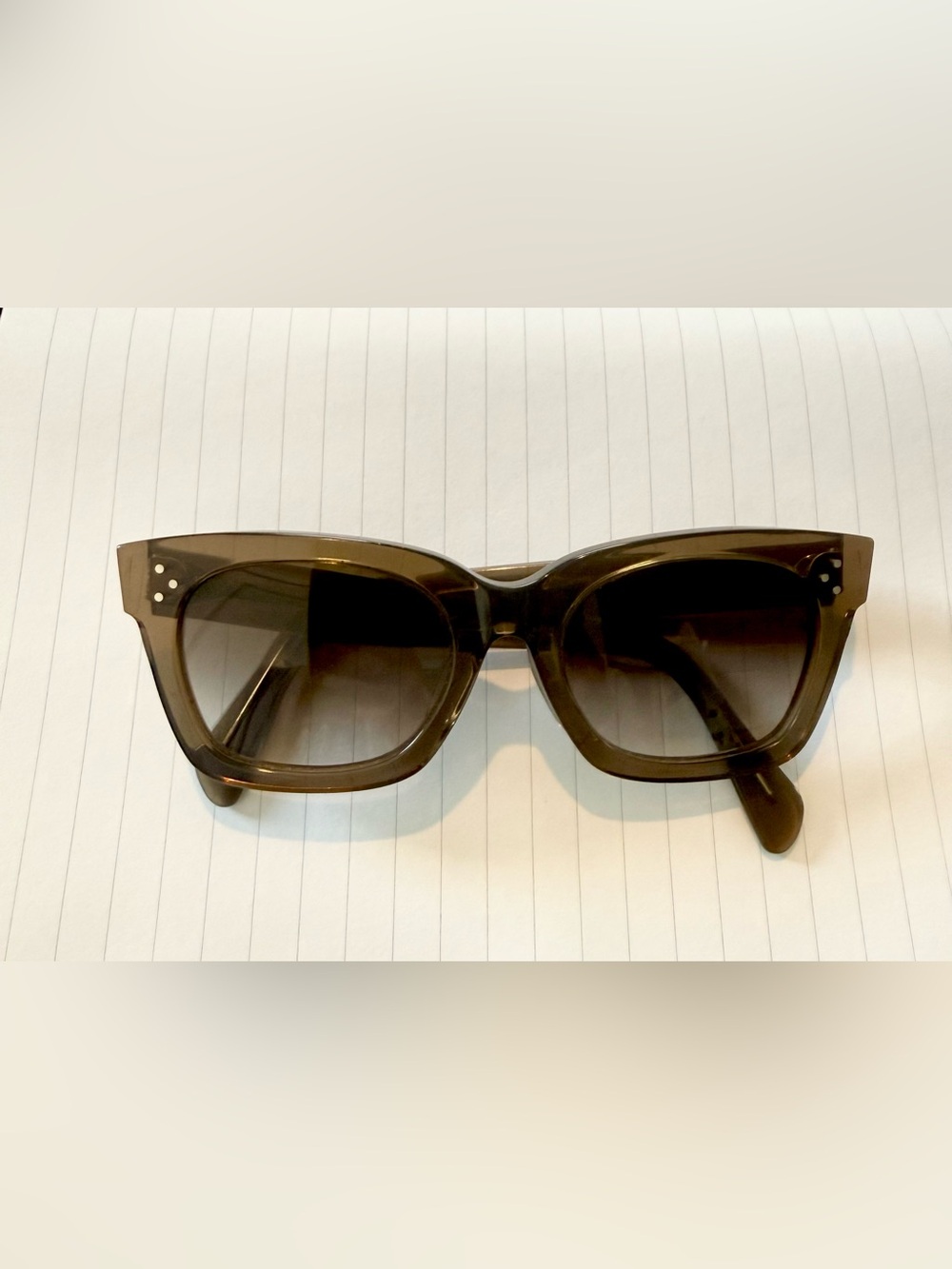 Celine Black/Olive Cat Eye Sunglasses